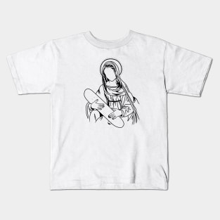 Saint with a skate Kids T-Shirt